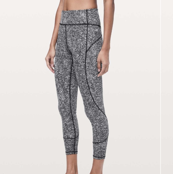 lululemon athletica Pants - Lululemon In Movement Tight 25" *Everlux Diffuse Starlight Black